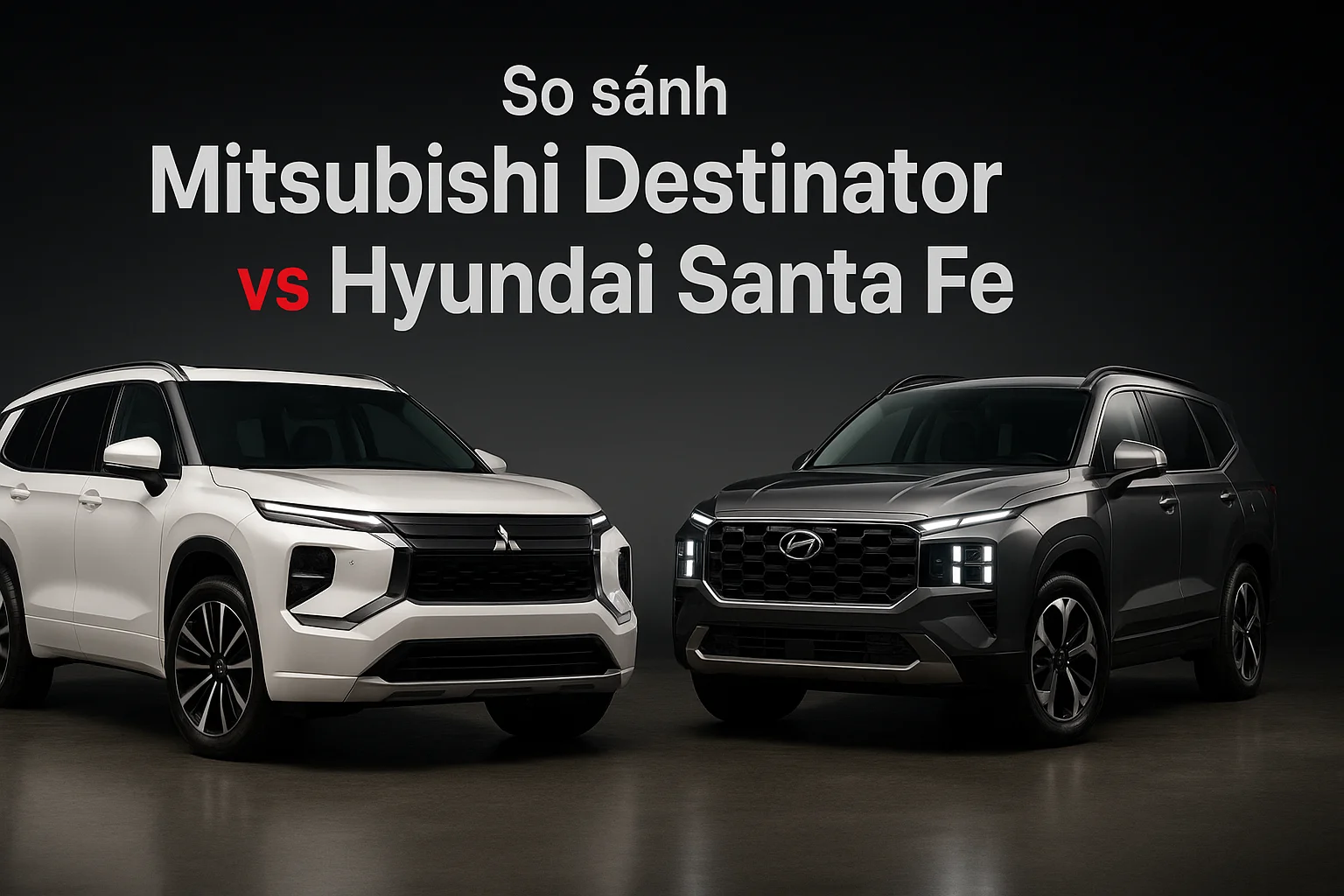 So sánh Mitsubishi Destinator vs Hyundai Santa Fe