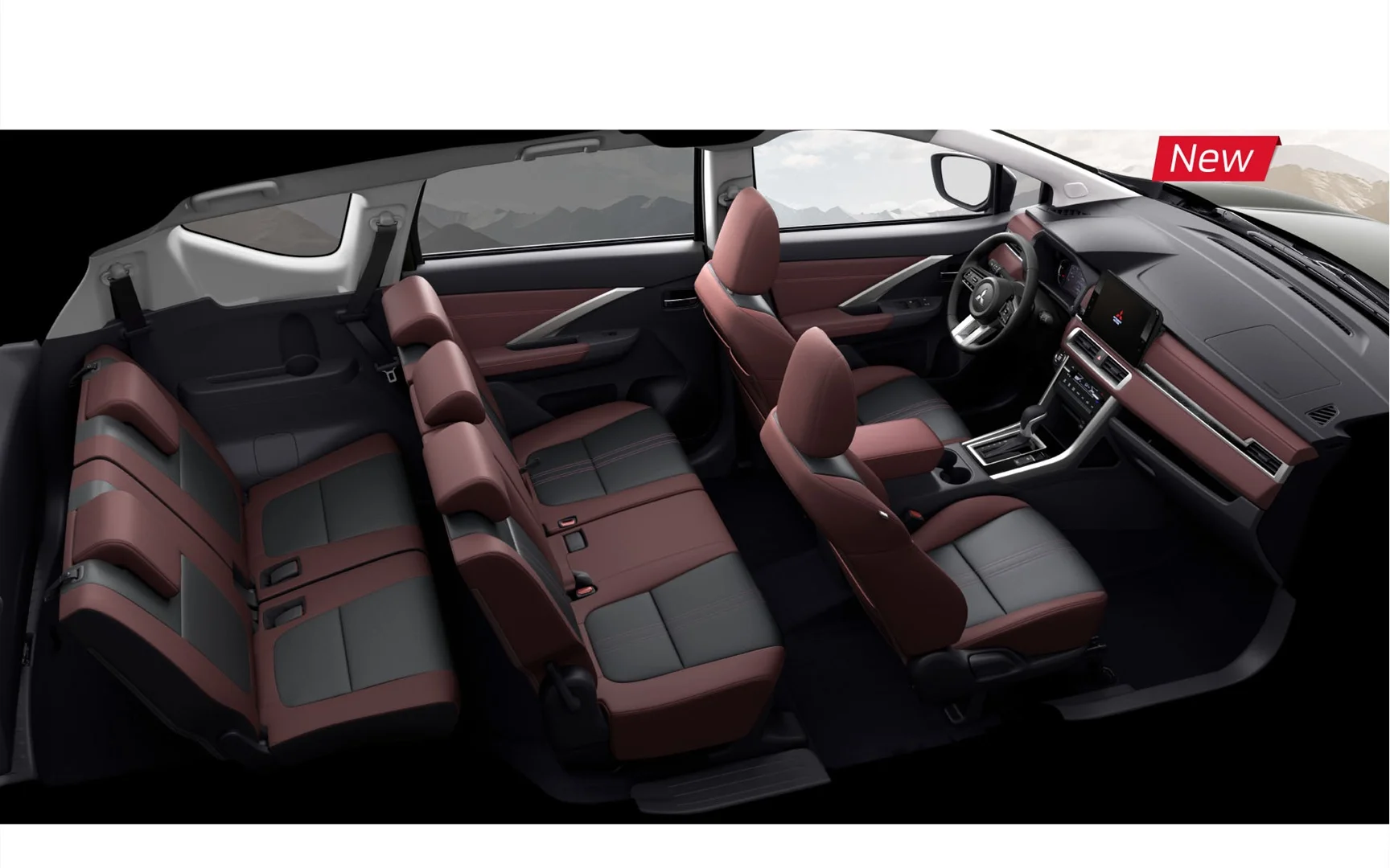 Ghế da với vật liệu cao cấp phối màu đen - đỏ rượu vang thời thượng, tạo không gian đẳng cấp.​​​