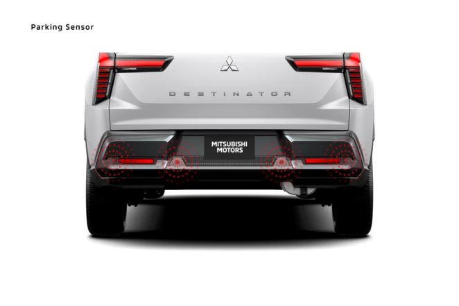 Cảm biến đỗ xe Mitsubishi Destinator 2025 cảnh báo va chạm