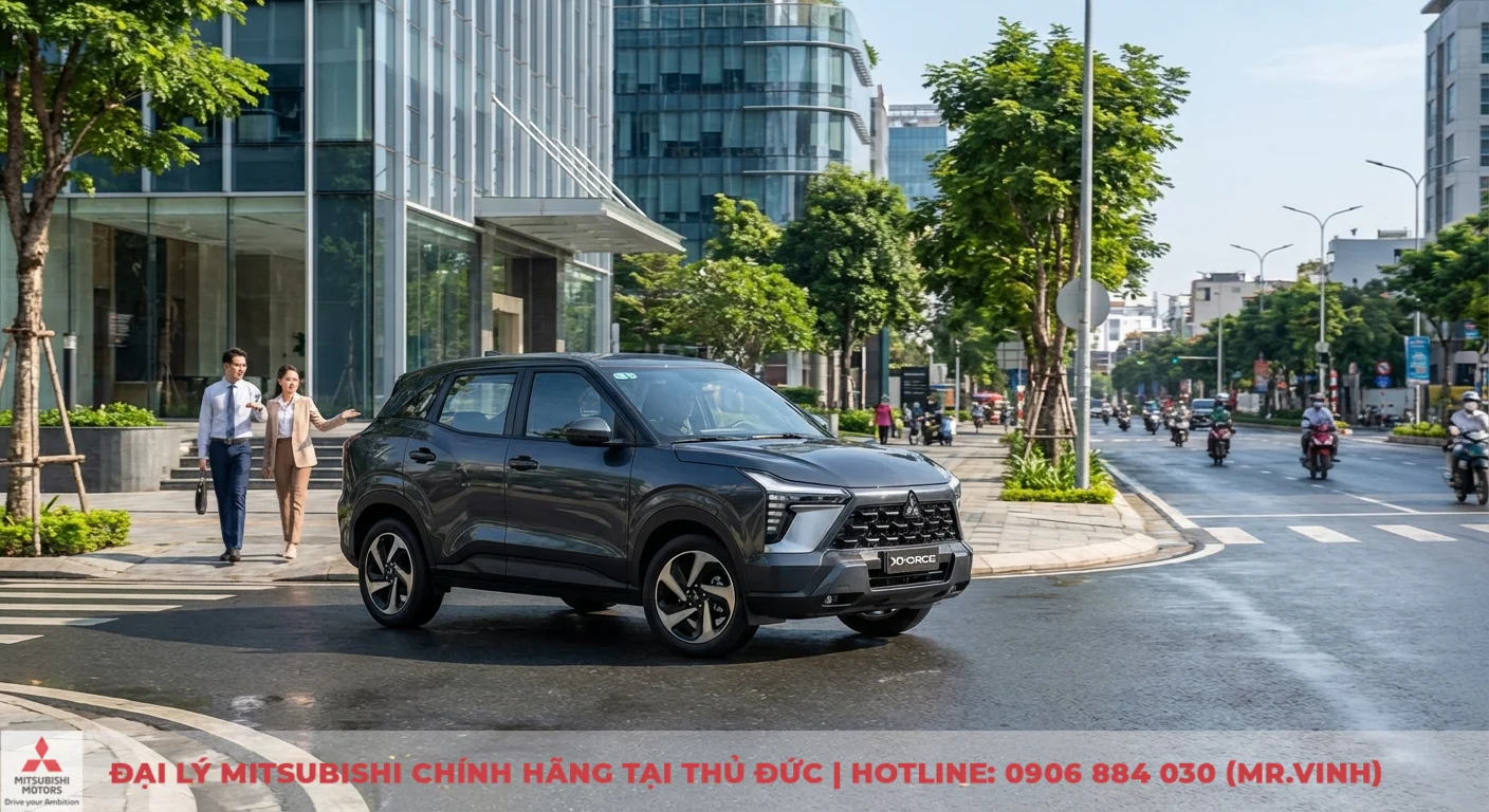Mitsubishi Xforce 2026 vận h&agrave;nh &ecirc;m &aacute;i tr&ecirc;n đường phố đ&ocirc;ng đ&uacute;c TP.HCM, lựa chọn tối ưu cho đ&ocirc; thị