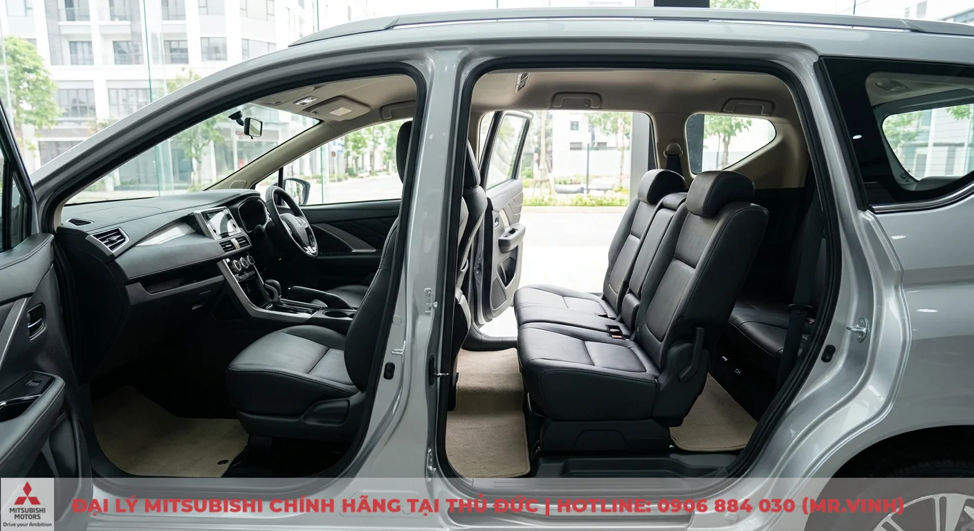 Thông số Xpander 2026 dự kiến: Kích thước, động cơ và nâng cấp mới nhất 2 Khoang nội thất Xpander bố trí 3 hàng ghế rộng rãi, tối ưu kích thước và không gian cabin cho hành khách