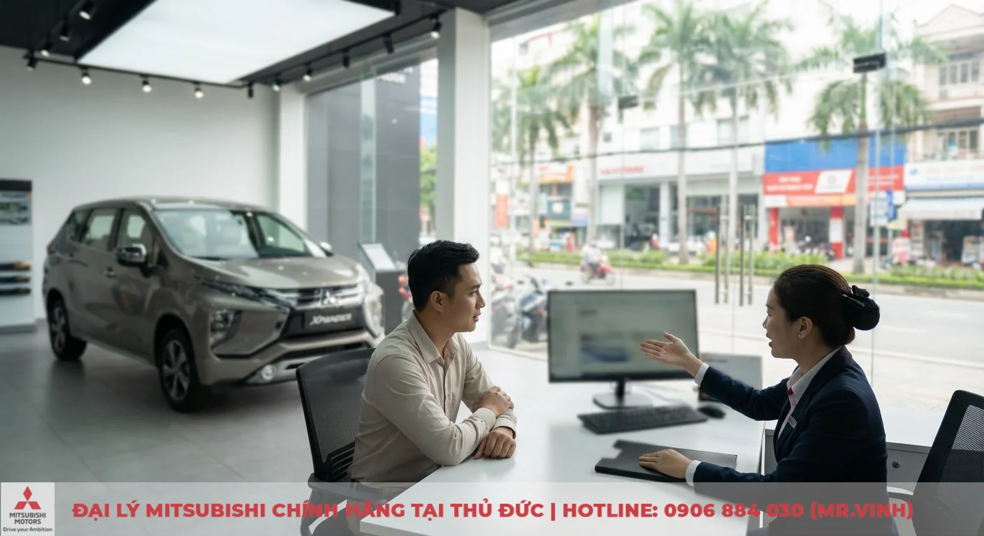 Thông số Xpander 2026 dự kiến: Kích thước, động cơ và nâng cấp mới nhất 6 Khách hàng được tư vấn về Mitsubishi Xpander và quy trình đăng ký lái thử tại đại lý TP.HCM