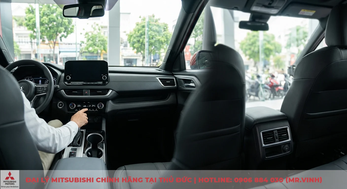 Nội thất th&ocirc;ng minh Xforce tiện nghi với hệ thống điều h&ograve;a tự động hai v&ugrave;ng độc lập v&agrave; cửa gi&oacute; h&agrave;ng ghế sau