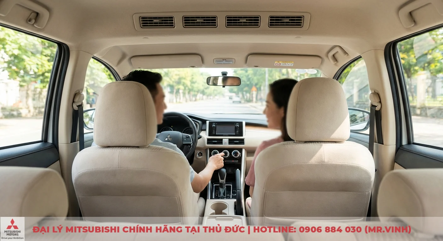 Kh&ocirc;ng gian nội thất tối ưu với tiện nghi l&agrave;m m&aacute;t, hệ thống điều h&ograve;a tự động v&agrave; cửa gi&oacute; h&agrave;ng ghế sau