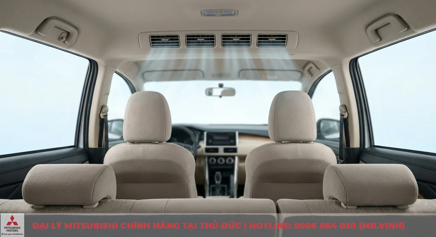 Tiện nghi nội thất v&agrave; sự thoải m&aacute;i tối ưu từ hệ thống điều h&ograve;a tự động, cửa gi&oacute; h&agrave;ng ghế sau ph&acirc;n phối kh&iacute; m&aacute;t