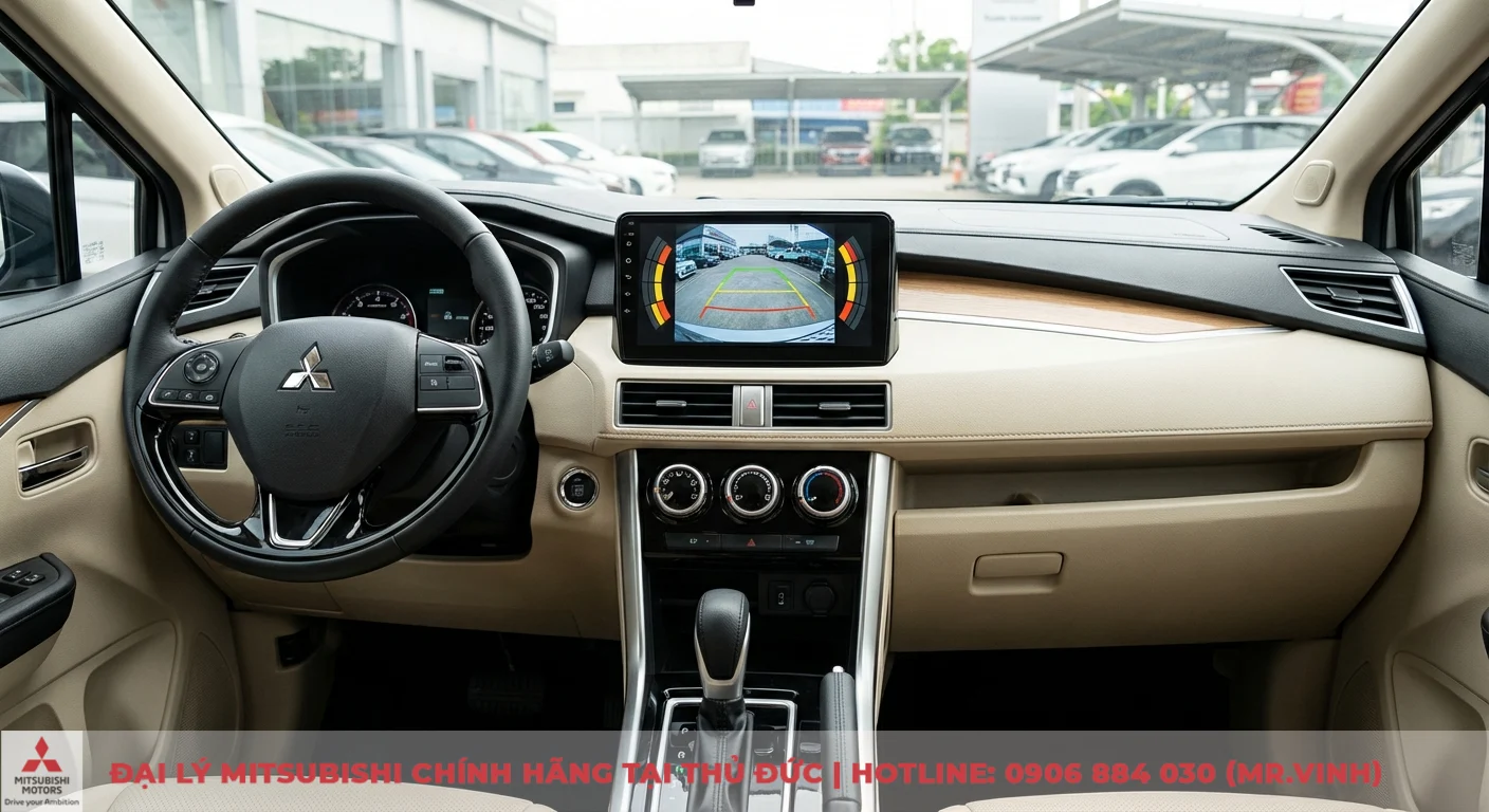 T&iacute;nh năng hỗ trợ l&aacute;i với m&agrave;n h&igrave;nh camera l&ugrave;i hiển thị r&otilde; n&eacute;t vạch hướng dẫn v&agrave; cảnh b&aacute;o cảm biến thế hệ mới