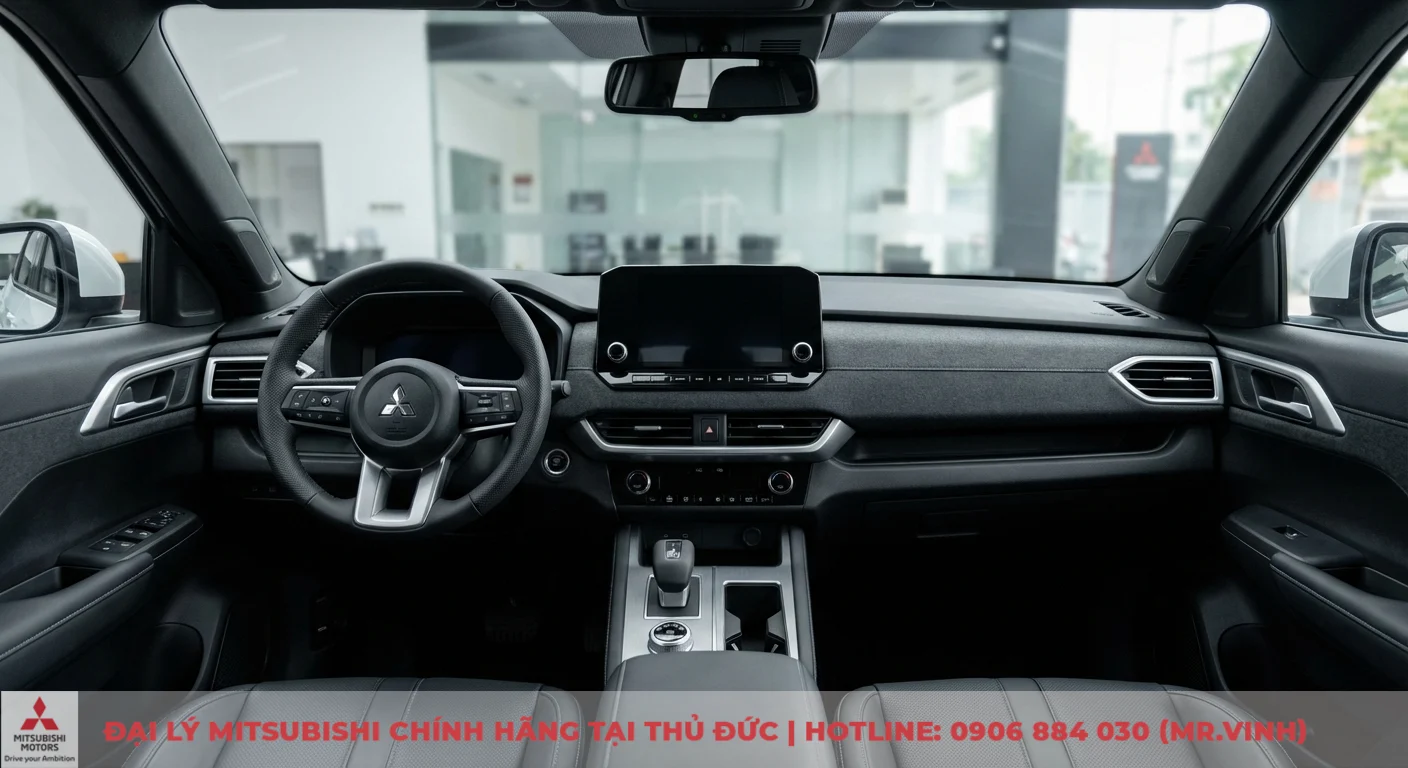 Nội thất xe hiện đại, tối ưu kh&ocirc;ng gian v&agrave; c&ocirc;ng nghệ với m&agrave;n h&igrave;nh giải tr&iacute; trung t&acirc;m lớn, v&ocirc; lăng v&agrave; vật liệu cao cấp