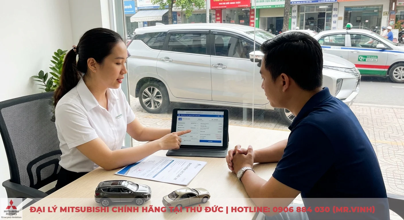 Bảo hiểm vật chất xe ô tô giá bao nhiêu: Bảng phí, cách tính & báo giá cập nhật 2026 2 Bảo hiểm vật chất xe ô tô với các yếu tố quyết định giá được tư vấn trên máy tính bảng và mô hình xe