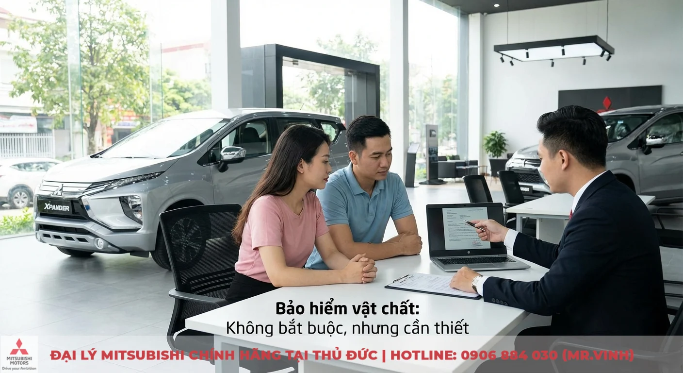 Bảo hiểm vật chất xe ô tô: Định nghĩa, quyền lợi và so sánh TNDS 2 Bảo hiểm vật chất xe ô tô không bắt buộc nhưng rất cần thiết, được tư vấn trực tiếp tại showroom
