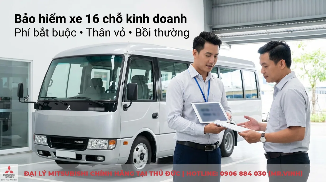 Bảo hiểm xe 16 chỗ kinh doanh: Phí bắt buộc, thân vỏ & bồi thường