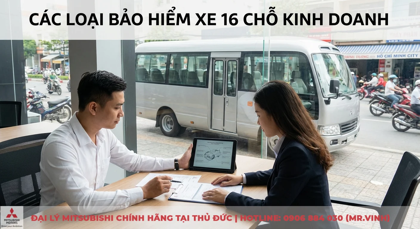 Bảo hiểm xe 16 chỗ kinh doanh: Phí bắt buộc, thân vỏ & bồi thường 1 Các loại bảo hiểm xe ô tô 16 chỗ kinh doanh, tư vấn chi tiết qua tài liệu về xe để chọn lựa gói bảo hiểm tối ưu