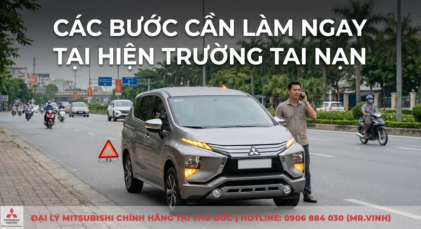 Bảo hiểm xe ô tô khi bị tai nạn: quyền lợi, hồ sơ, quy trình bồi thường 2 Các bước cần làm ngay tại hiện trường tai nạn cần đảm bảo an toàn bằng vật cảnh báo tam giác, đèn khẩn cấp và liên hệ qua điện thoại