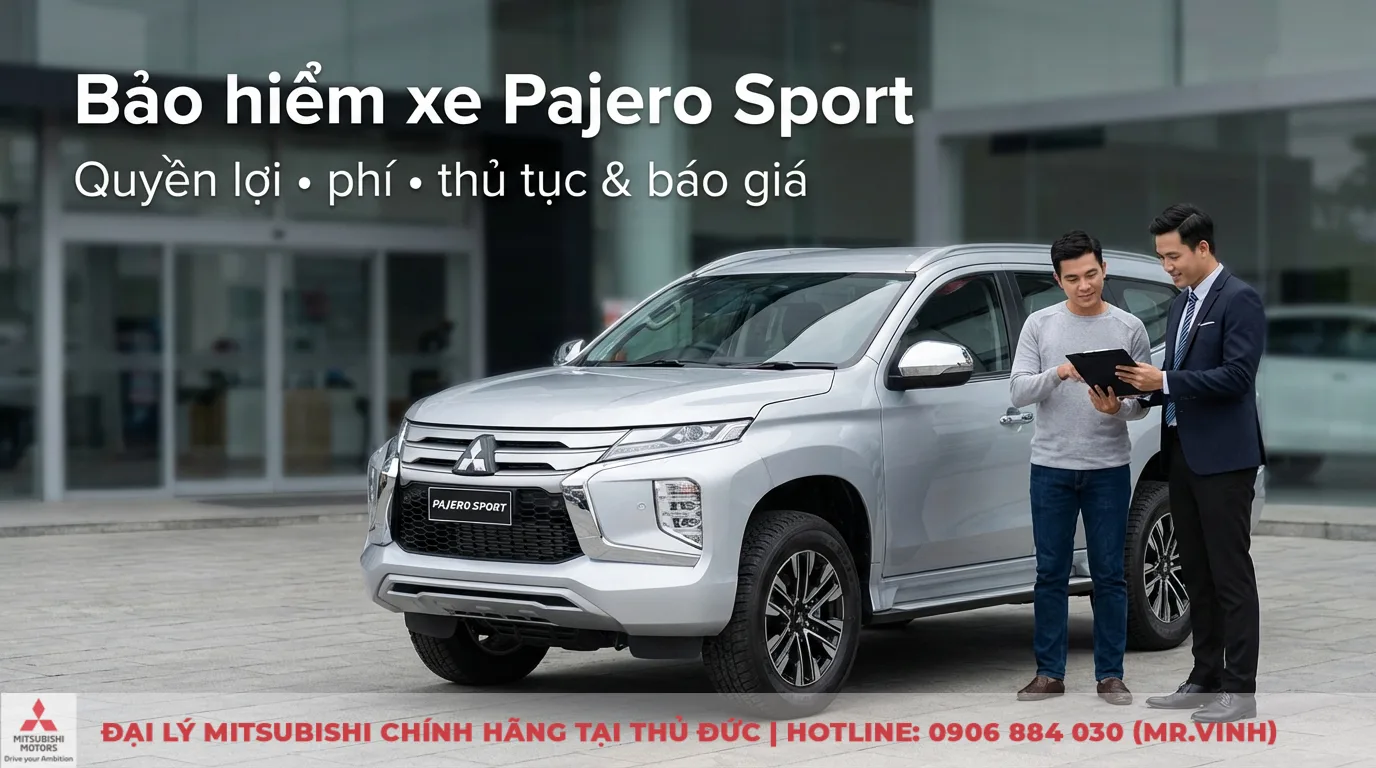 Bảo hiểm xe Pajero Sport: Quyền lợi, phí, thủ tục & báo giá