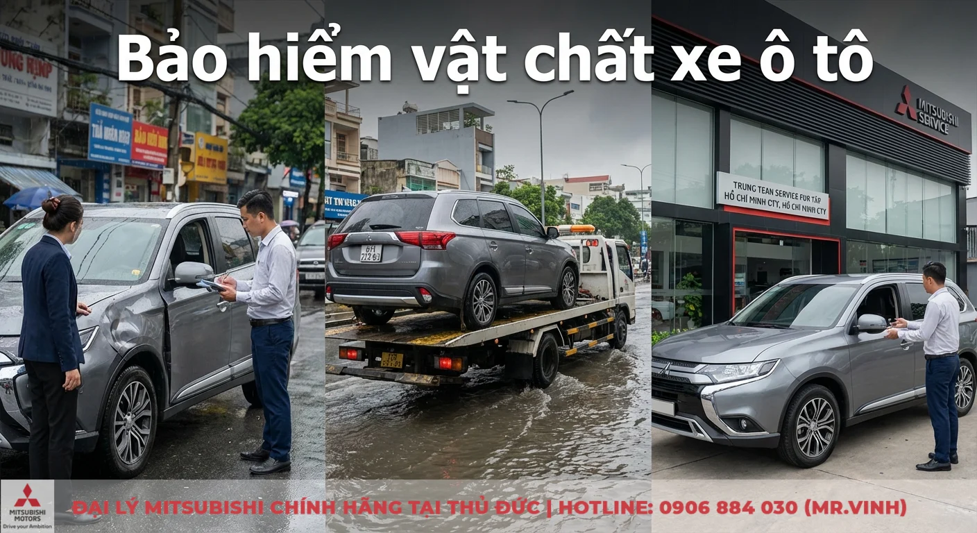 Ph&iacute; bảo hiểm vật chất của xe Mitsubishi Outlander, với gi&aacute; trị xe l&agrave; yếu tố cốt l&otilde;i, đang được tư vấn tr&ecirc;n tablet
