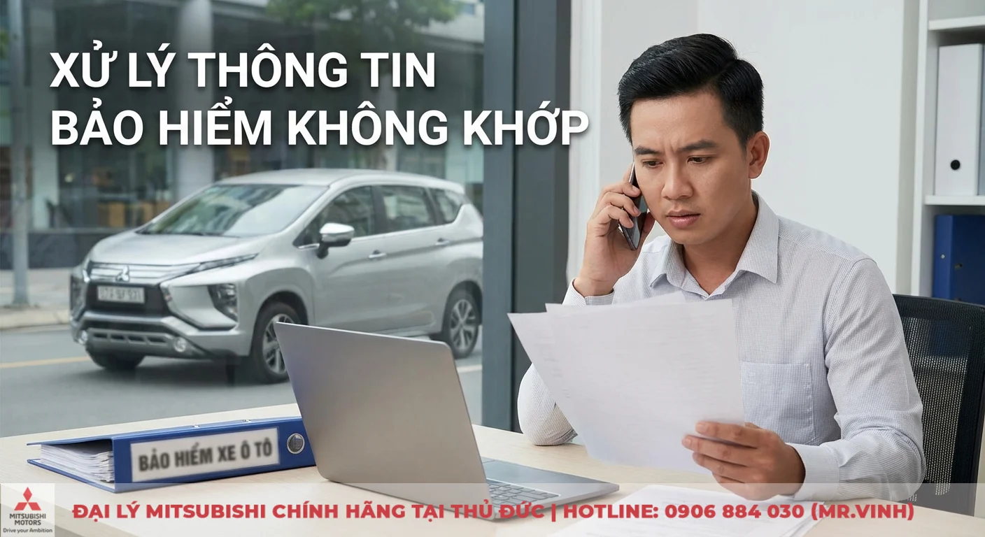 Check bảo hiểm xe ô tô: hướng dẫn tra cứu online, điện tử chi tiết 3 Xử lý thông tin bảo hiểm xe ô tô không khớp: một người đàn ông đang gọi điện, đối chiếu hồ sơ giấy tờ với xe ô tô