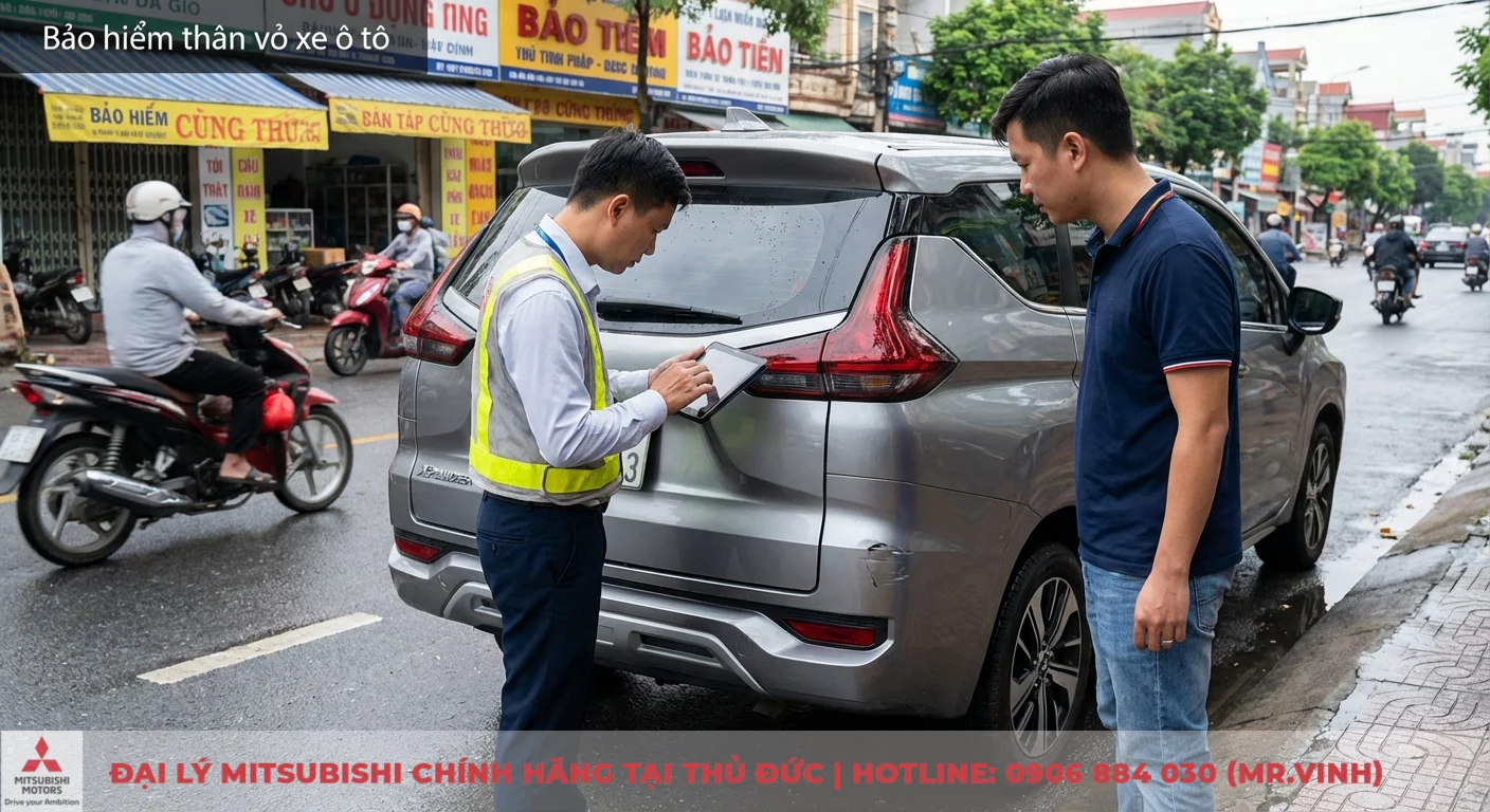 Có nên mua bảo hiểm thân vỏ xe ô tô: chi phí, lợi ích & mức rủi ro 1 Bảo hiểm thân vỏ xe ô tô bồi thường thiệt hại vật chất khi nhân viên bảo hiểm kiểm tra xe bị hư hỏng sau tai nạn