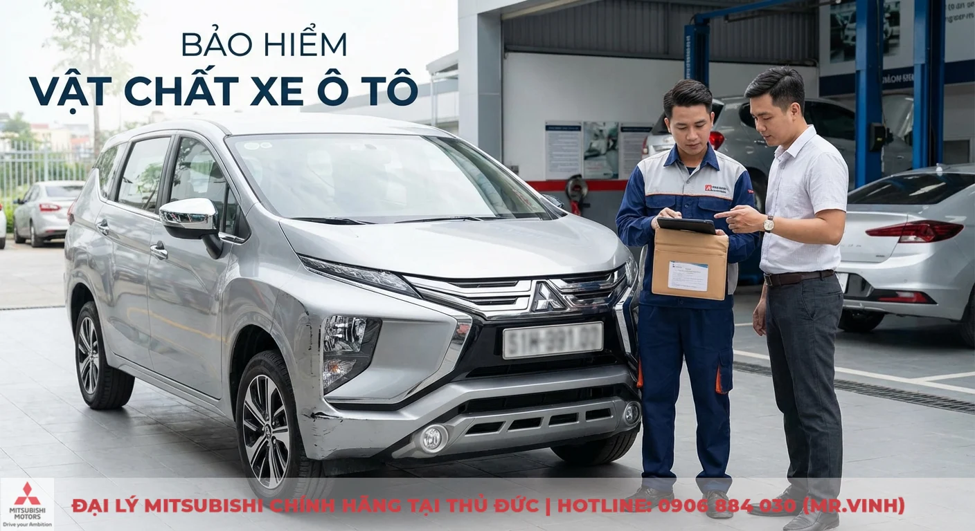 Bảo hiểm vật chất xe &ocirc; t&ocirc; gi&uacute;p bồi thường thiệt hại trực tiếp cho xe bị xước đang được kiểm tra tại trung t&acirc;m dịch vụ