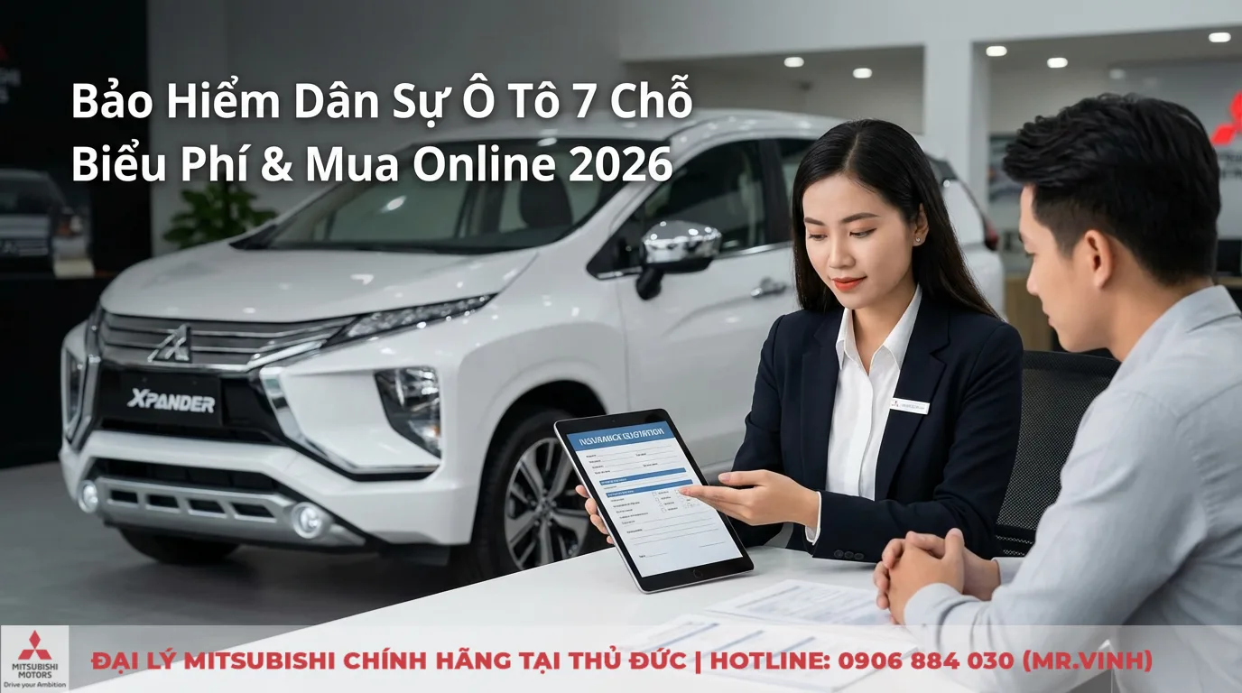 Phí bảo hiểm dân sự ô tô 7 chỗ: Biểu phí & cách mua online 2026