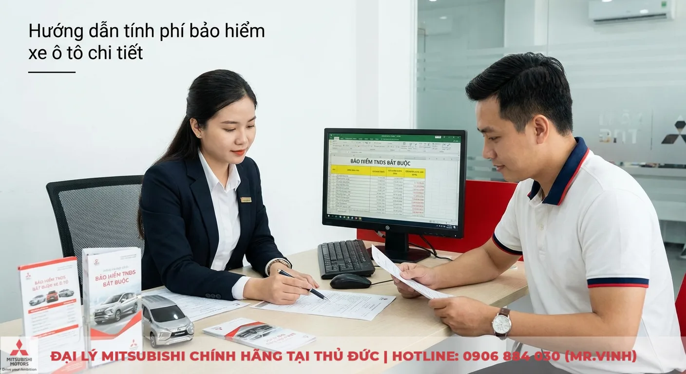 Phí bảo hiểm xe ô tô: Hướng dẫn cách tính, phí 1 năm & các loại xe. 3 Phí bảo hiểm xe ô tô 1 năm khác nhau theo loại xe và hãng, được tư vấn chi tiết cho khách hàng qua các mẫu xe Mitsubishi
