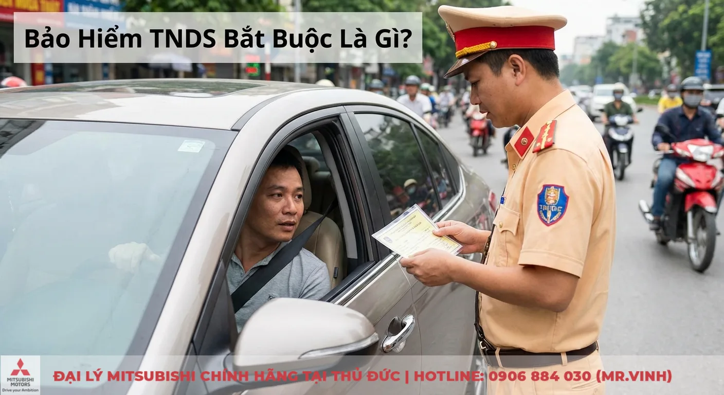 Bảo hiểm TNDS bắt buộc l&agrave; y&ecirc;u cầu ph&aacute;p l&yacute; quan trọng được cảnh s&aacute;t giao th&ocirc;ng kiểm tra giấy tờ xe của chủ phương tiện