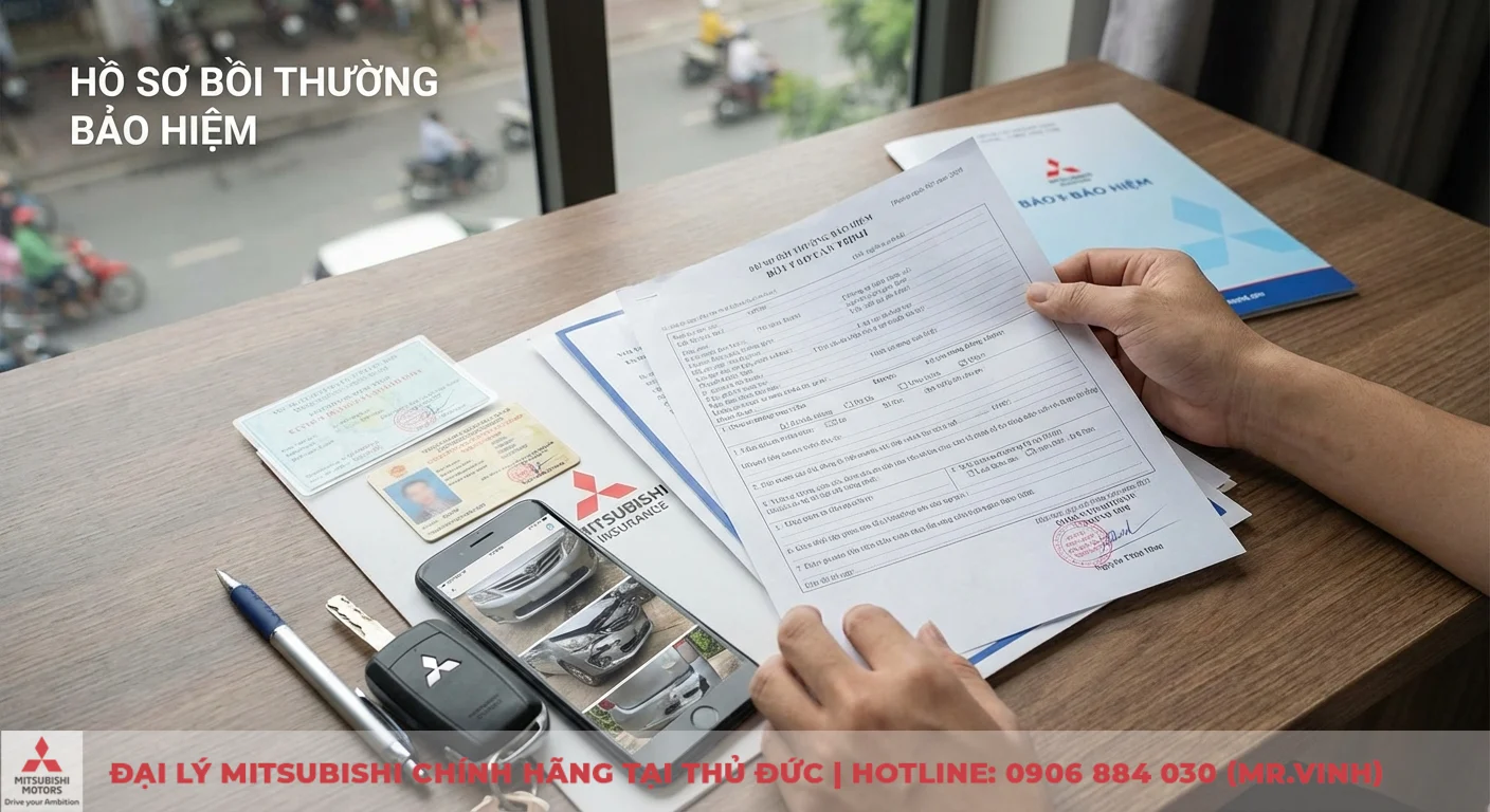 Hồ sơ y&ecirc;u cầu bồi thường bảo hiểm xe &ocirc; t&ocirc; đầy đủ biểu mẫu, giấy tờ t&ugrave;y th&acirc;n, giấy tờ xe v&agrave; ảnh chụp hiện trường hư hại gi&uacute;p xử l&yacute; nhanh ch&oacute;ng
