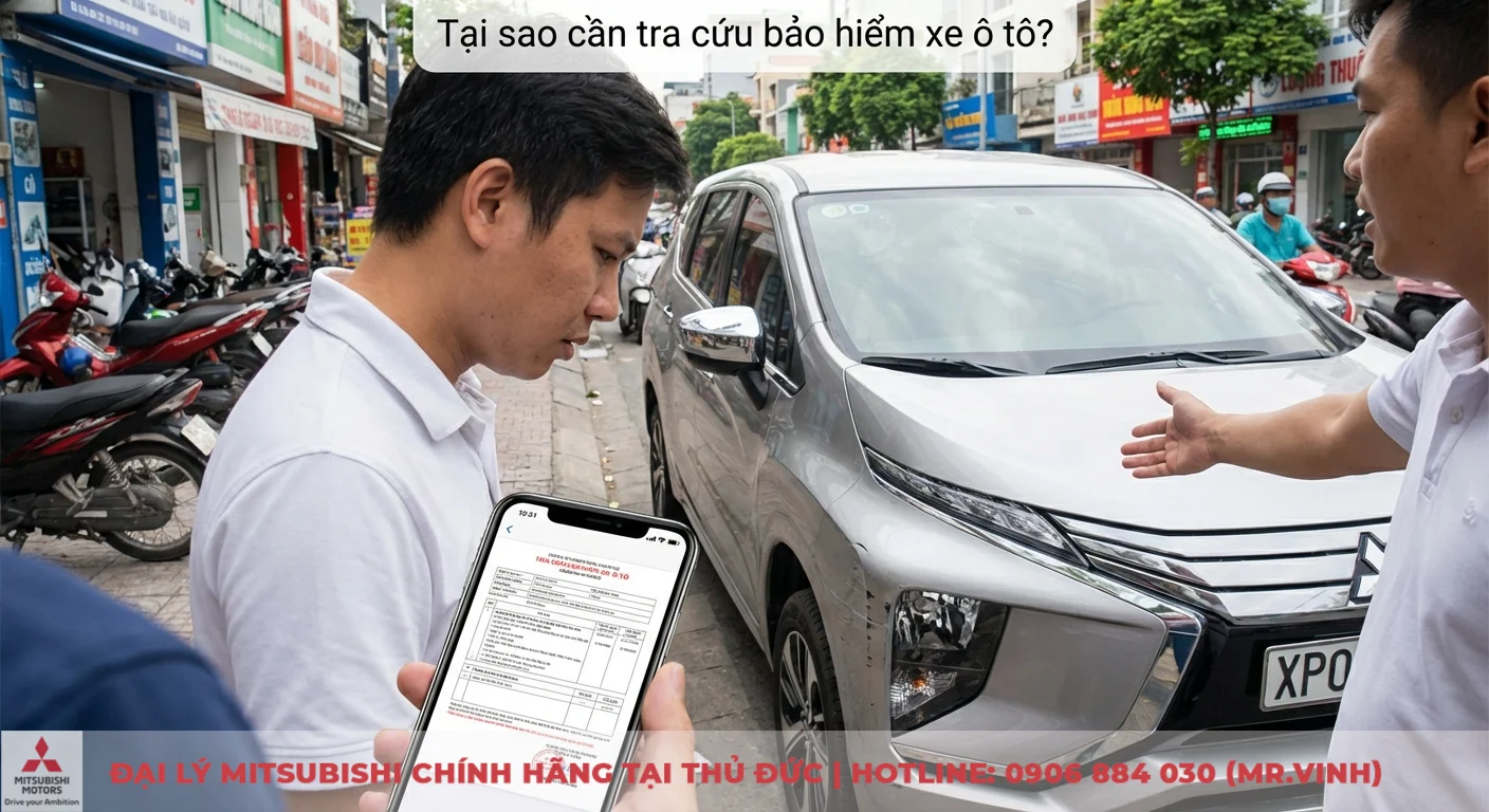 Tra cứu bảo hiểm xe ô tô: Hướng dẫn online, hiệu lực & thời hạn cập nhật 2026 1 Tra cứu bảo hiểm xe ô tô giúp kiểm tra hiệu lực hợp đồng và quyền lợi bồi thường khi va chạm, với người xem thông tin trên điện thoại.