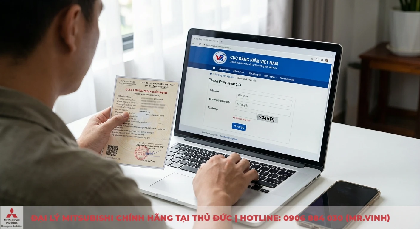 Tra cứu bảo hiểm ô tô online: Hướng dẫn qua biển số, hợp đồng 3 Quy trình tra cứu bảo hiểm xe ô tô trên Cổng Cục Đăng kiểm Việt Nam bằng cách nhập thông tin từ giấy chứng nhận kiểm định
