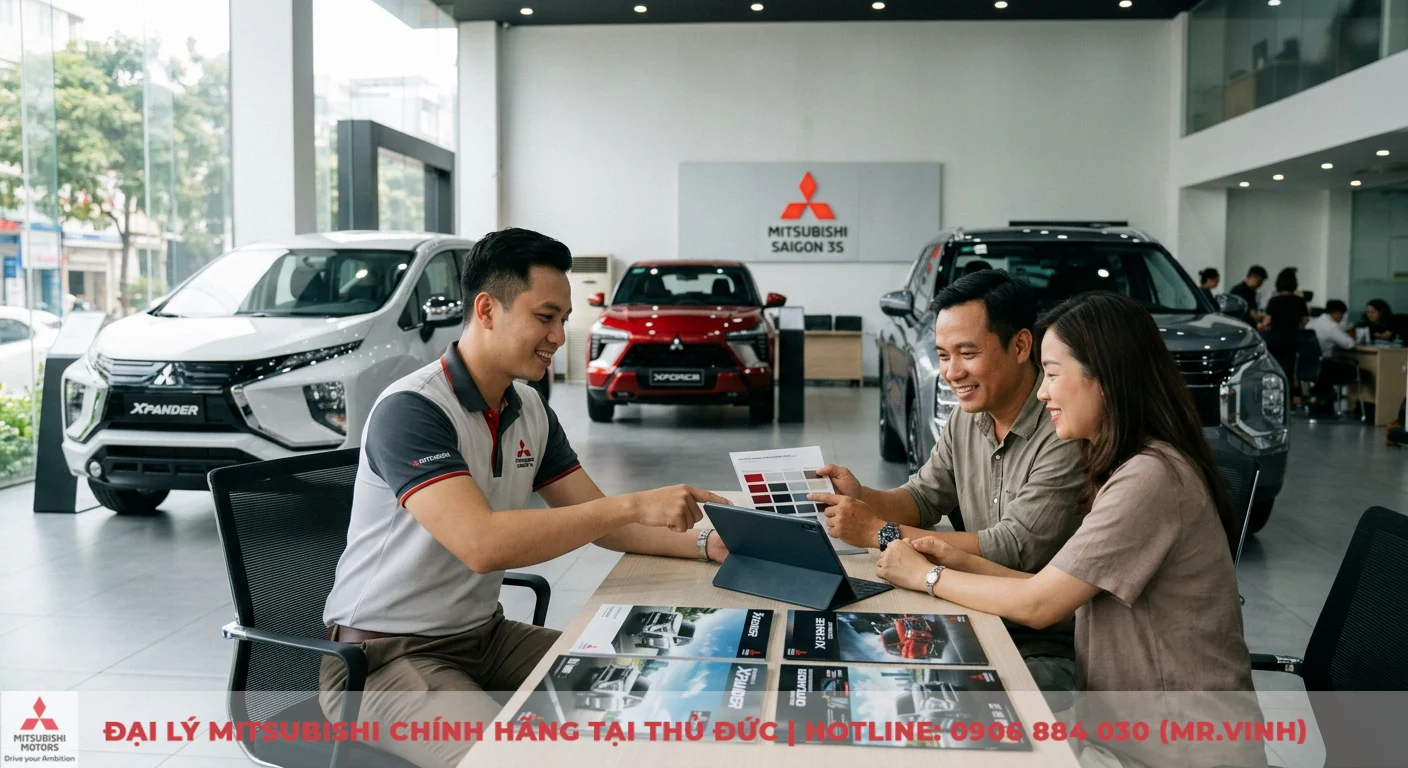 Màu xe hợp tuổi Canh Ngọ: Hướng dẫn chọn theo phong thủy tại Mitsubishi 3 Mua xe Mitsubishi hợp phong thủy, khách hàng được tư vấn màu xe chi tiết qua bảng màu và thông tin sản phẩm tại showroom