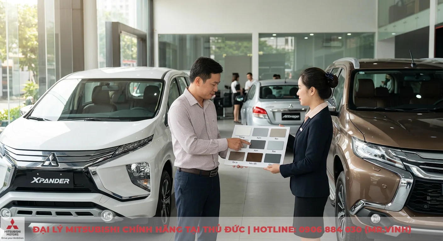 Mệnh Kim nên mua xe ô tô màu gì: chọn màu hợp phong thủy cập nhật 2026 2 Chọn màu xe ô tô mệnh Kim Bạc Kim, khách hàng cân nhắc các màu nâu đất, trắng, xám, bạc tại showroom