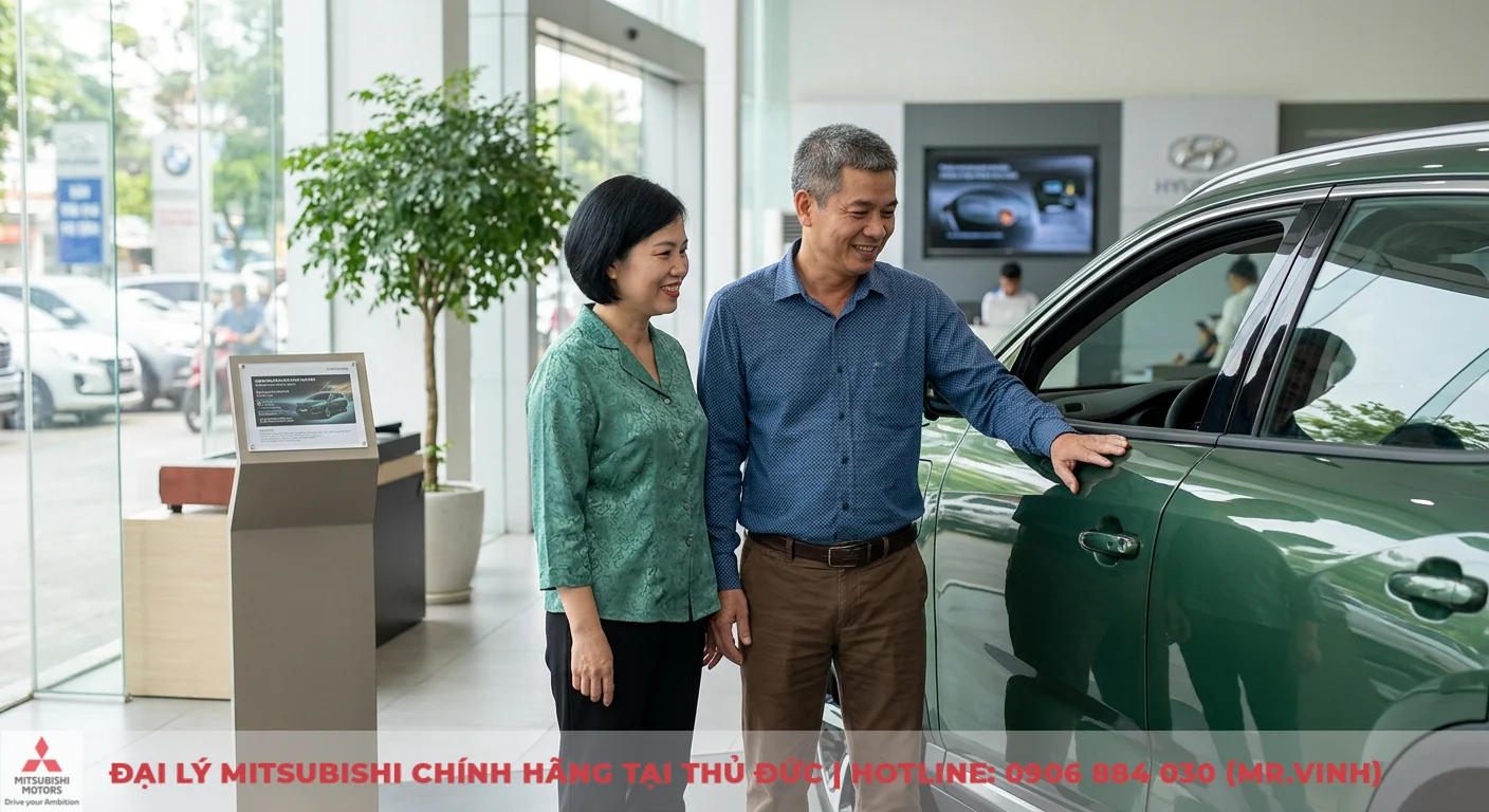 Nữ tuổi Nhâm Tý chọn màu xe hợp phong thủy: Tư vấn Mitsubishi 1 Người tuổi Nhâm Tý sinh năm 1972 mệnh Mộc xem xét lựa chọn màu xe phù hợp tại showroom ô tô