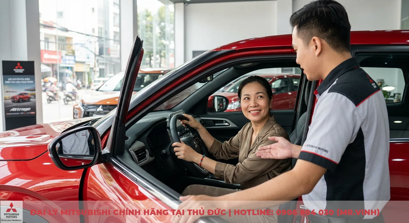 Nữ mệnh Thổ mua xe màu gì hợp phong thủy, mang lại may mắn? 3 Lời khuyên chọn xe Mitsubishi cho nữ Đinh Tỵ: trải nghiệm thực tế và lái thử xe tại showroom