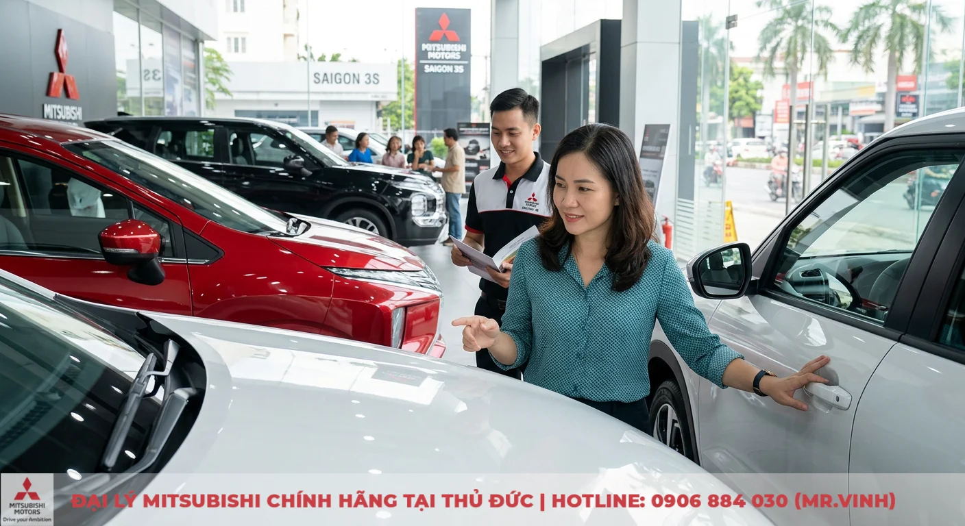 Nữ Mậu Thìn mệnh Thổ mua xe màu gì hợp phong thủy để may mắn, an toàn? 3 Chọn màu xe Mitsubishi cho nữ Mậu Thìn khi lái thử và trải nghiệm trực tiếp tại đại lý cùng nhân viên tư vấn
