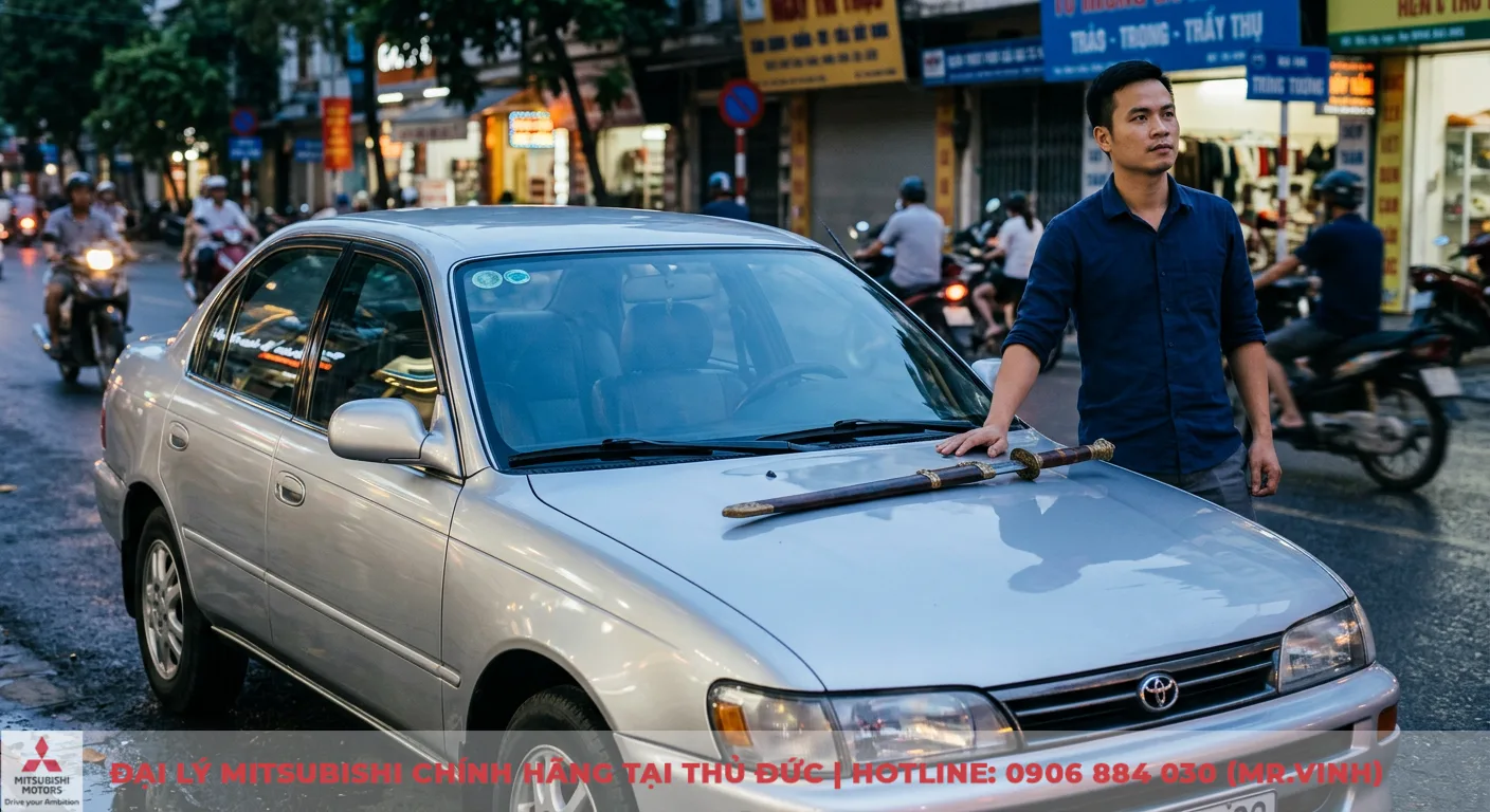 Sinh năm 1992 mua xe màu gì? Chọn màu xe Mitsubishi hợp mệnh Kim 1 Người mệnh Kiếm Phong Kim 1992 với thanh kiếm trên xe thể hiện ý chí mạnh mẽ, cân nhắc chọn màu xe hợp mệnh