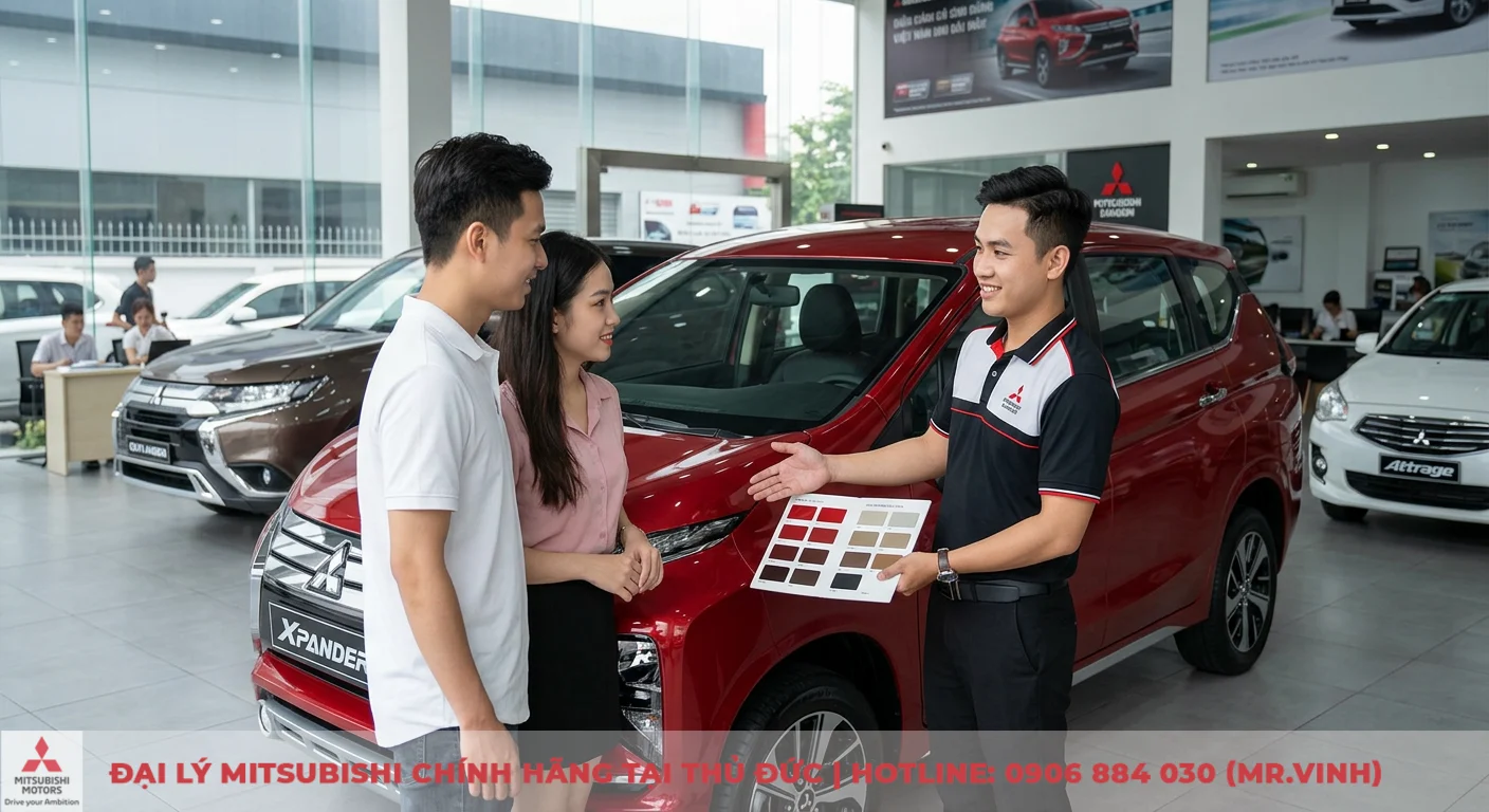 Sinh năm 1998 mua xe màu gì: Chọn màu hợp mệnh Thổ, rước tài lộc 3 Lưu ý khi chọn mua xe Mitsubishi theo phong thủy, nhân viên tư vấn chi tiết các tùy chọn màu sắc trên bảng màu tại showroom