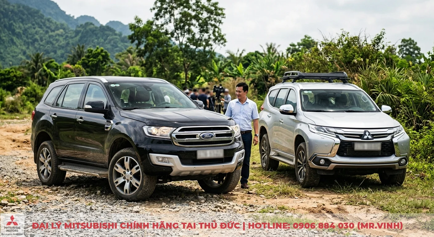 So sánh Ford Everest và Mitsubishi Pajero Sport: Chọn SUV nào? 1 Ford Everest 2017 và Mitsubishi Pajero Sport 2017 là hai SUV 7 chỗ cạnh tranh, thể hiện thiết kế và khả năng vận hành mạnh mẽ trên đường địa hình