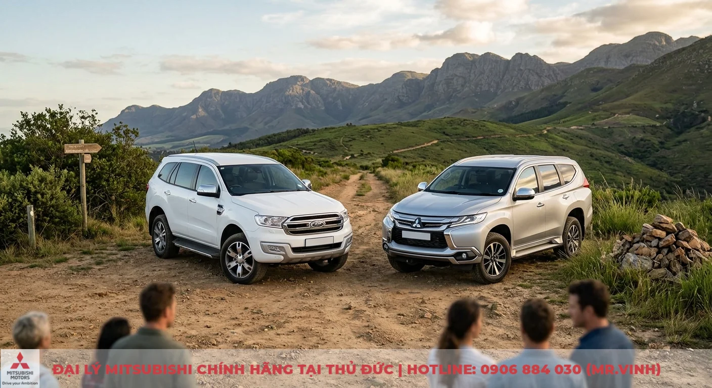 So sánh Ford Everest và Mitsubishi Pajero Sport: Chọn SUV nào? 3 So sánh Ford Everest 2017 và Mitsubishi Pajero Sport 2017 dựa trên ưu tiên cá nhân, với hai xe SUV trên đường đất núi