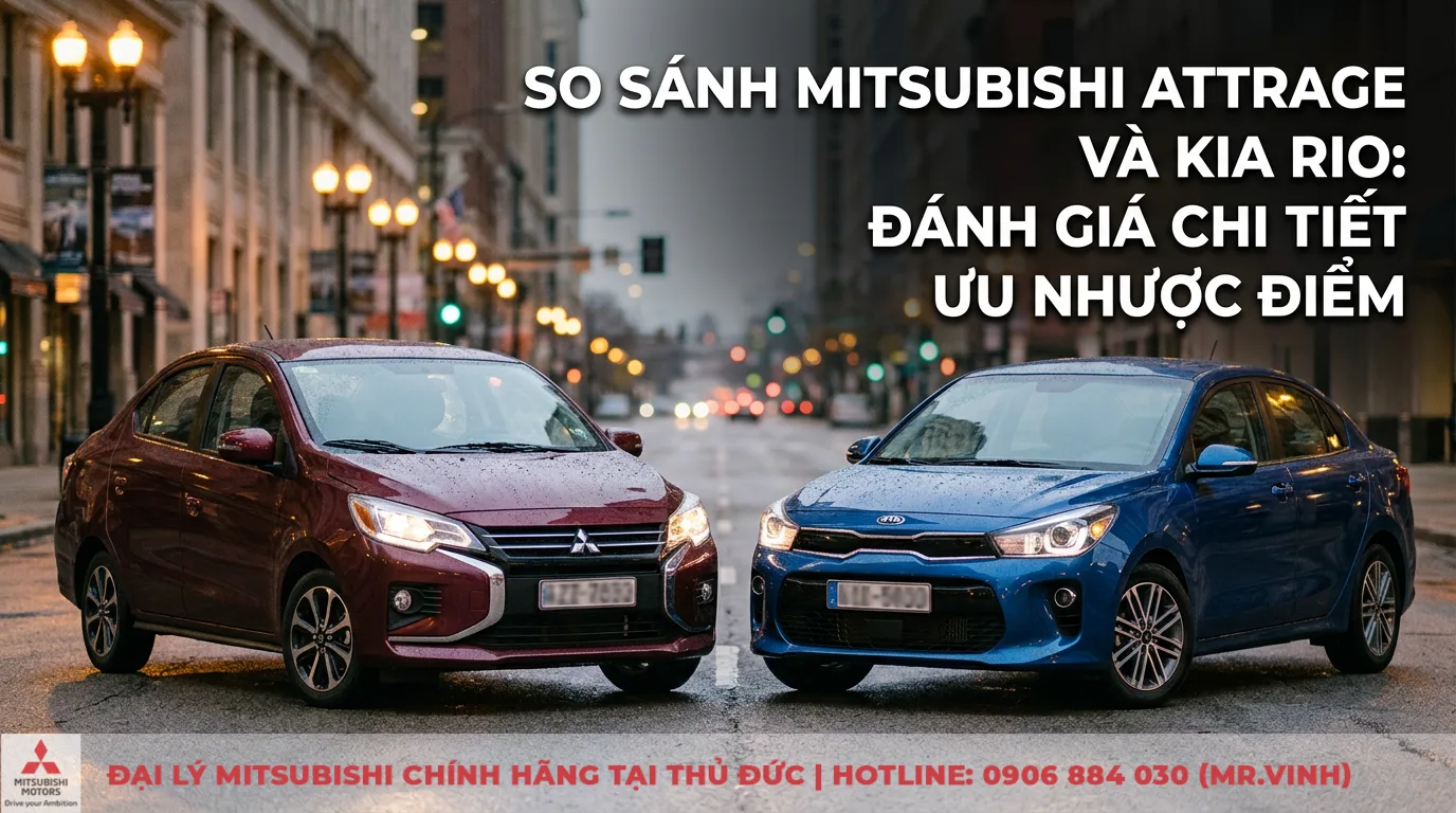 So sánh Mitsubishi Attrage và Kia Rio: Đánh giá chi tiết ưu nhược điểm