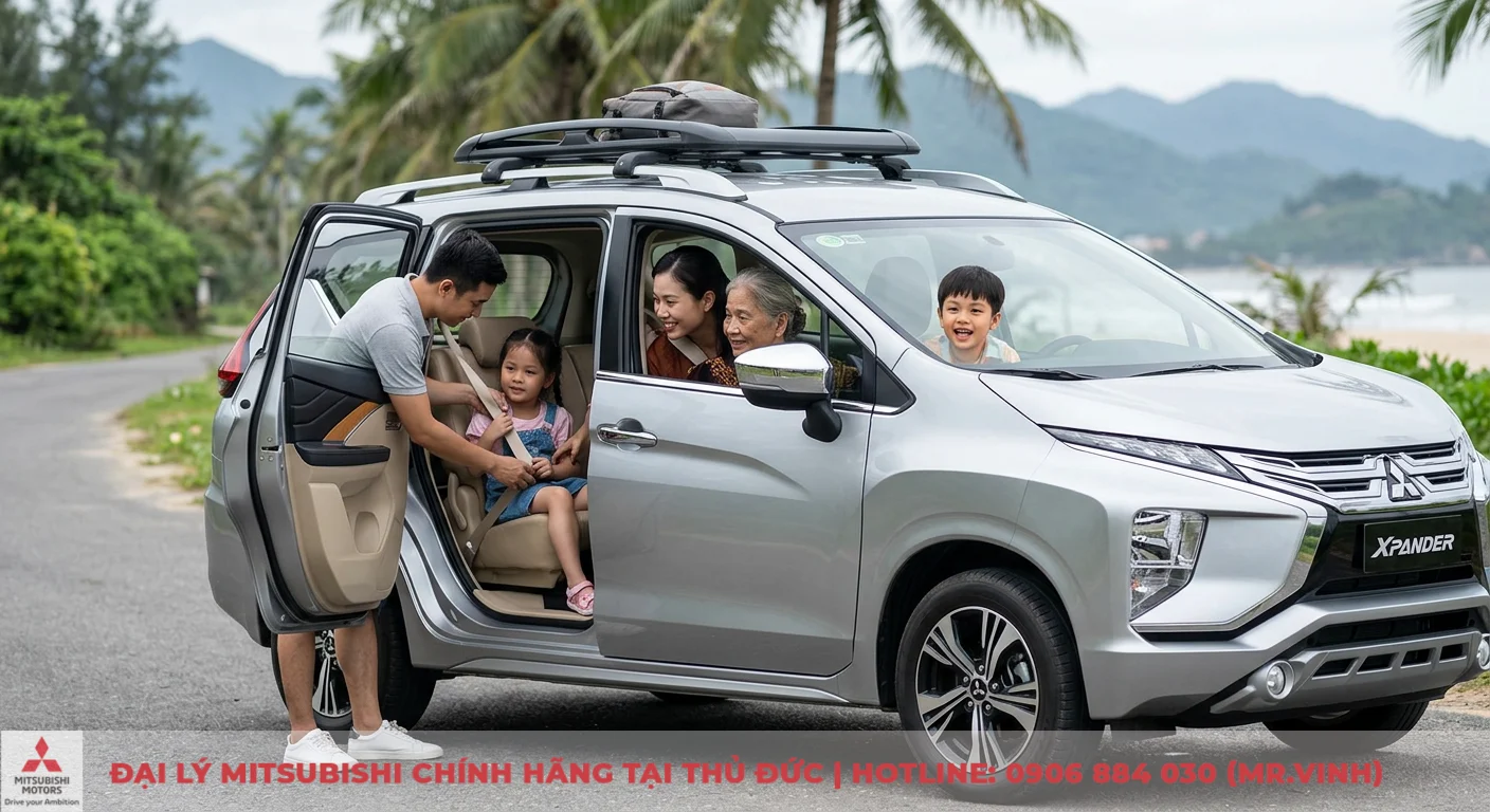 So sánh Kia Sorento và Mitsubishi Xpander: Nên chọn xe nào cho gia đình? 3 Mitsubishi Xpander với không gian nội thất rộng rãi, linh hoạt cho gia đình nhiều thế hệ trên những chuyến đi