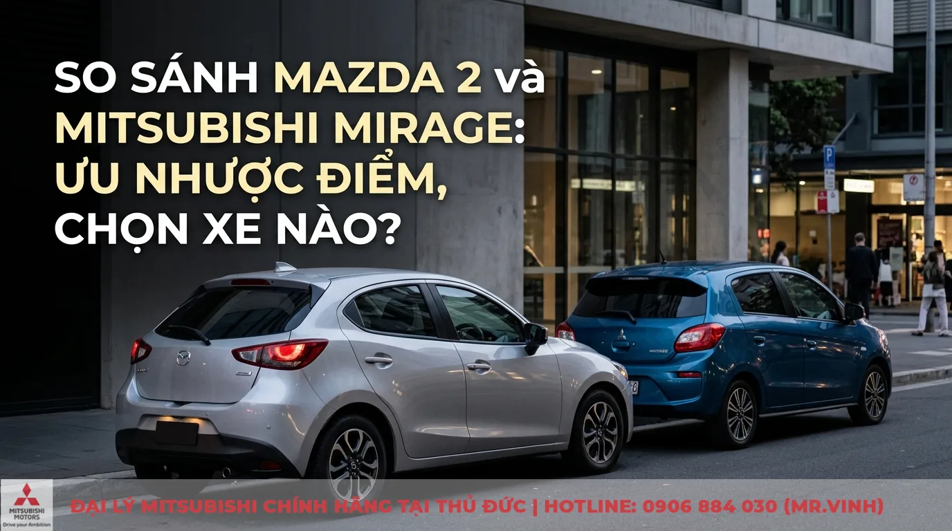 So sánh Mazda 2 và Mitsubishi Mirage: Ưu nhược điểm, chọn xe nào?