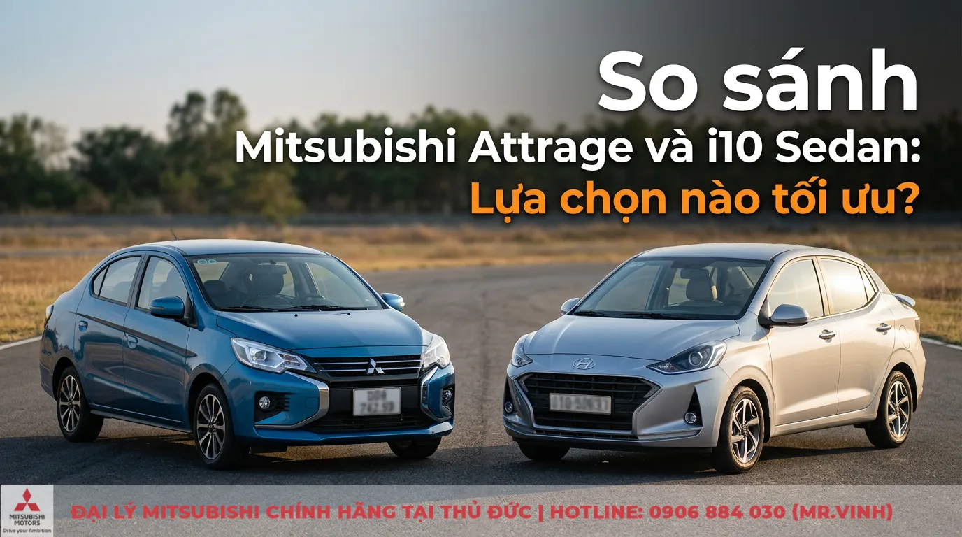 So sánh Mitsubishi Attrage và i10 Sedan: Lựa chọn nào tối ưu?