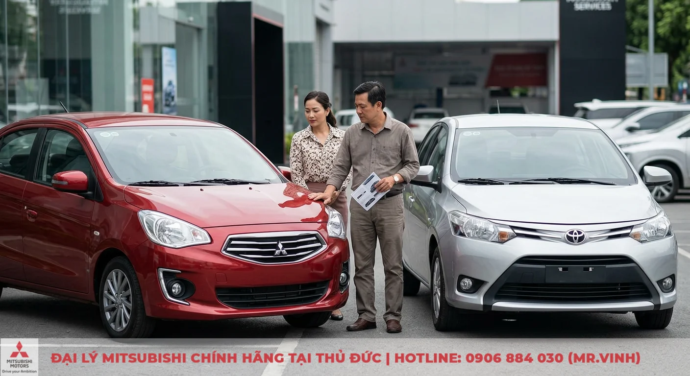 So sánh Mitsubishi Attrage và Toyota Vios: Xe nào tốt hơn? 2 Giá bán và chi phí vận hành Mitsubishi Attrage và Toyota Vios đang được khách hàng cân nhắc đầu tư dài hạn