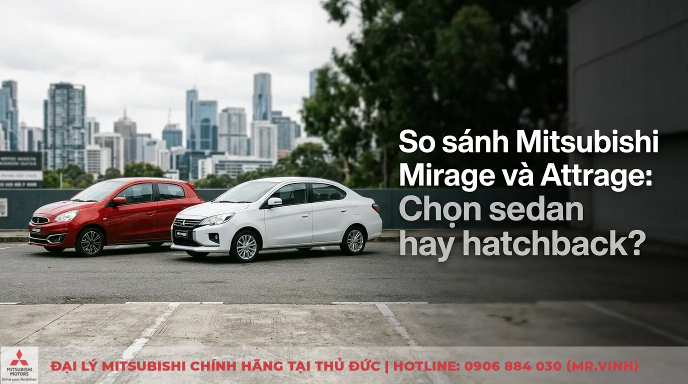 So sánh Mitsubishi Mirage và Attrage: Chọn sedan hay hatchback?