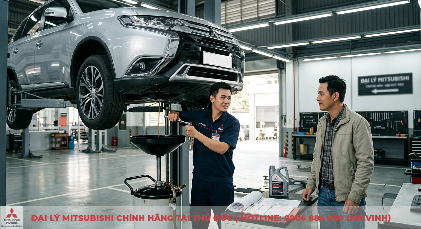 So sánh Mitsubishi Outlander: Chọn bản nào, nên mua hay không? 3 Chi phí bảo dưỡng Mitsubishi Outlander định kỳ hợp lý, được kỹ thuật viên chuyên nghiệp thực hiện tại đại lý