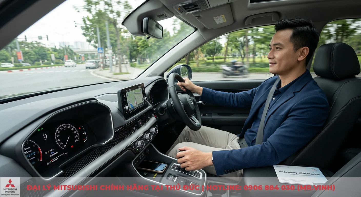 So sánh Mitsubishi Outlander và Honda CR-V: Điểm khác biệt & nên chọn xe nào? 3 Honda CR-V với nội thất hiện đại, tiện nghi công nghệ cao như sạc không dây và hệ thống an toàn Honda Sensing