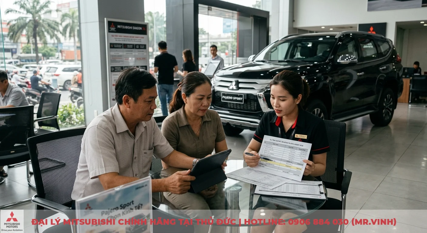 So sánh Mitsubishi Pajero Sport: Everest hay Fortuner đáng tiền hơn? 3 Dự tính chi phí lăn bánh và khuyến mãi mua Pajero Sport được tư vấn trực tiếp với bảng báo giá tại đại lý
