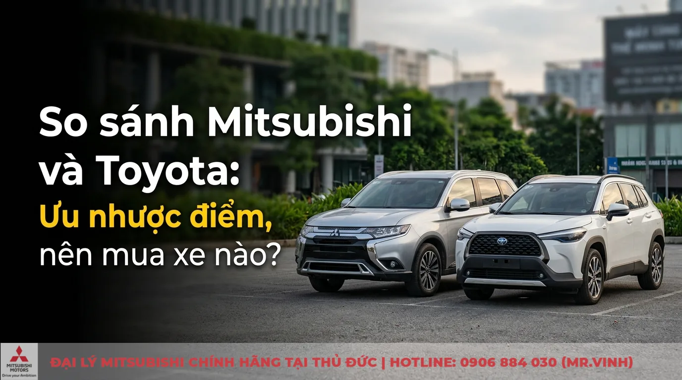 So sánh Mitsubishi và Toyota: Ưu nhược điểm, nên mua xe nào?