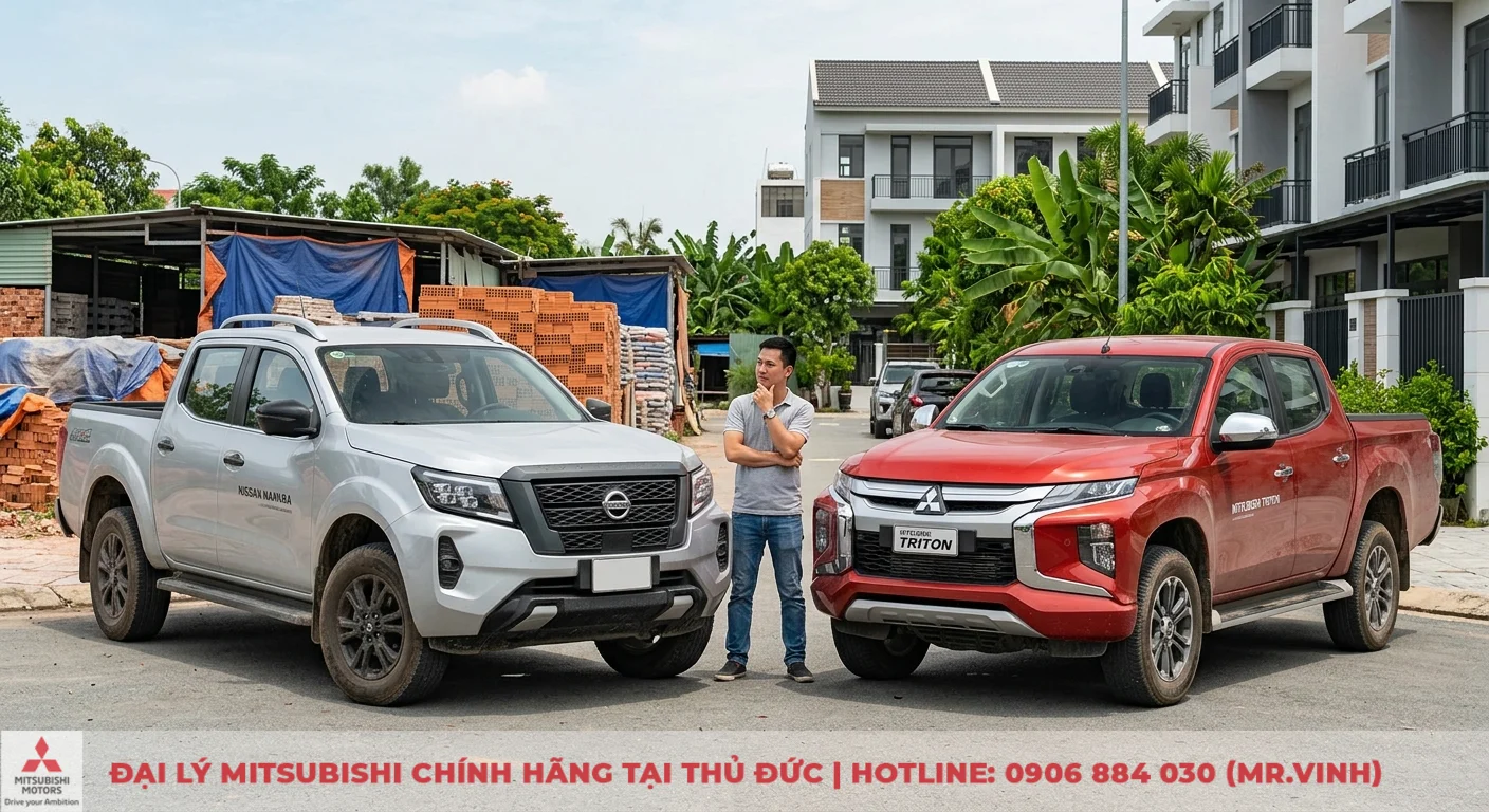 So sánh Nissan Navara và Mitsubishi Triton: Điểm mạnh, điểm yếu 1 Nissan Navara và Mitsubishi Triton là hai dòng xe bán tải đang được đặt cạnh nhau để người dùng so sánh, cân nhắc lựa chọn