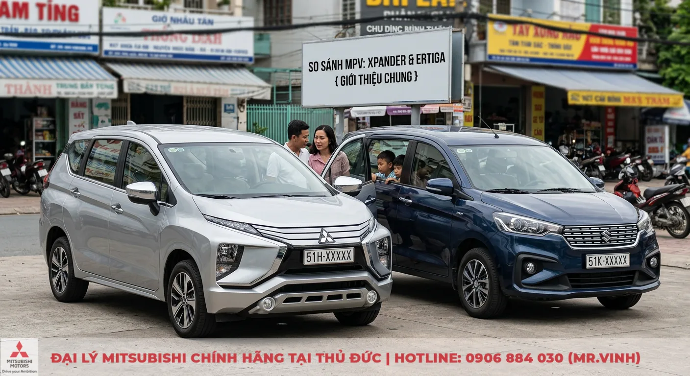 So sánh Mitsubishi Xpander và Suzuki Ertiga: Chọn MPV phù hợp? 1 So sánh Mitsubishi Xpander và Suzuki Ertiga, hai mẫu MPV 7 chỗ gia đình với thiết kế hiện đại và không gian rộng rãi