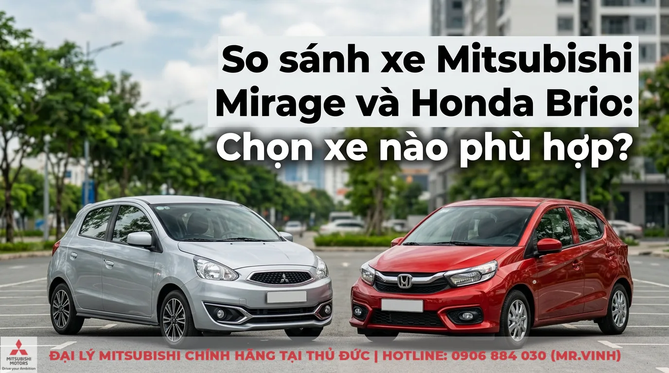 So sánh xe Mitsubishi Mirage và Honda Brio: Chọn xe nào phù hợp?