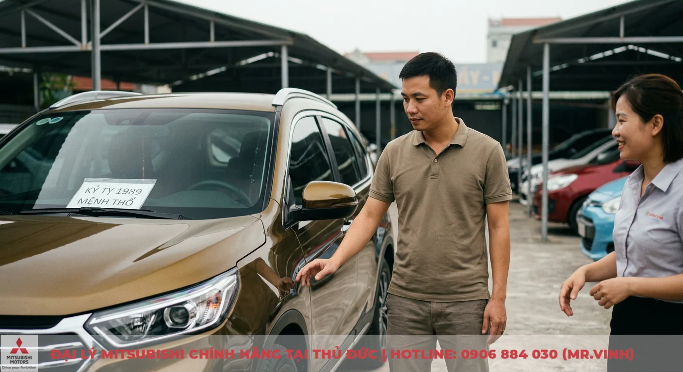 Tuổi Kỷ Tỵ nên mua xe màu gì: Hướng dẫn chọn màu xe hợp phong thủy 1 Mệnh tuổi Kỷ Tỵ 1989 là Mệnh Thổ, giúp chọn màu xe hợp phong thủy, như chiếc xe màu nâu vàng có biển hiệu Kỷ Tỵ 1989 Mệnh Thổ